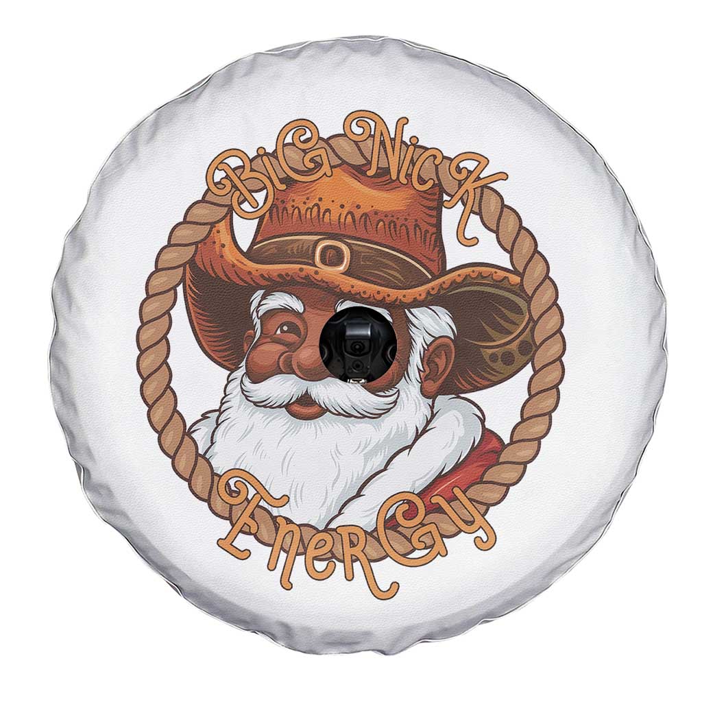Black Santa Christmas Spare Tire Cover Big Nick Energy TS14 Print Your Wear