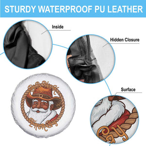 Black Santa Christmas Spare Tire Cover Big Nick Energy TS14 Print Your Wear