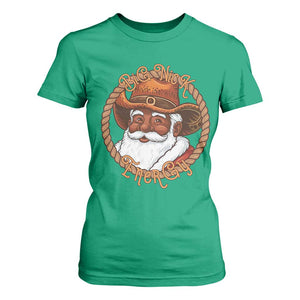 Black Santa Christmas T Shirt For Women Big Nick Energy TS14 Irish Green Print Your Wear