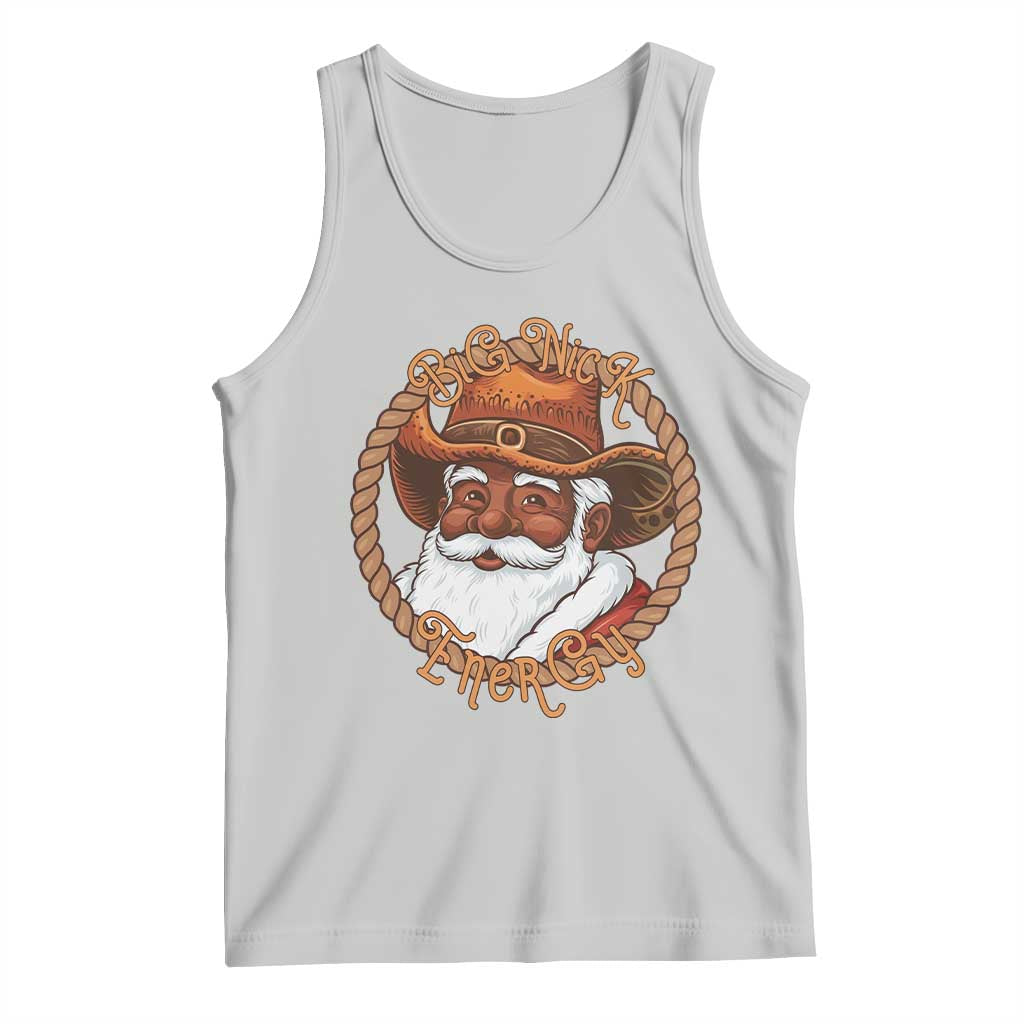 Black Santa Christmas Tank Top Big Nick Energy TS14 Ash Print Your Wear