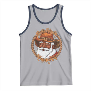 Black Santa Christmas Tank Top Big Nick Energy TS14 Athletic Heather Navy Print Your Wear
