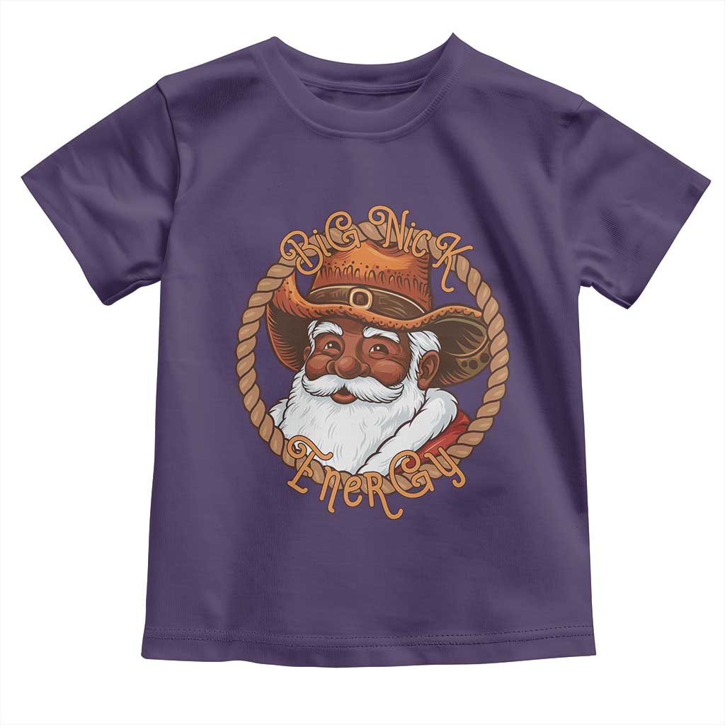 Black Santa Christmas Toddler T Shirt Big Nick Energy TS14 Purple Print Your Wear