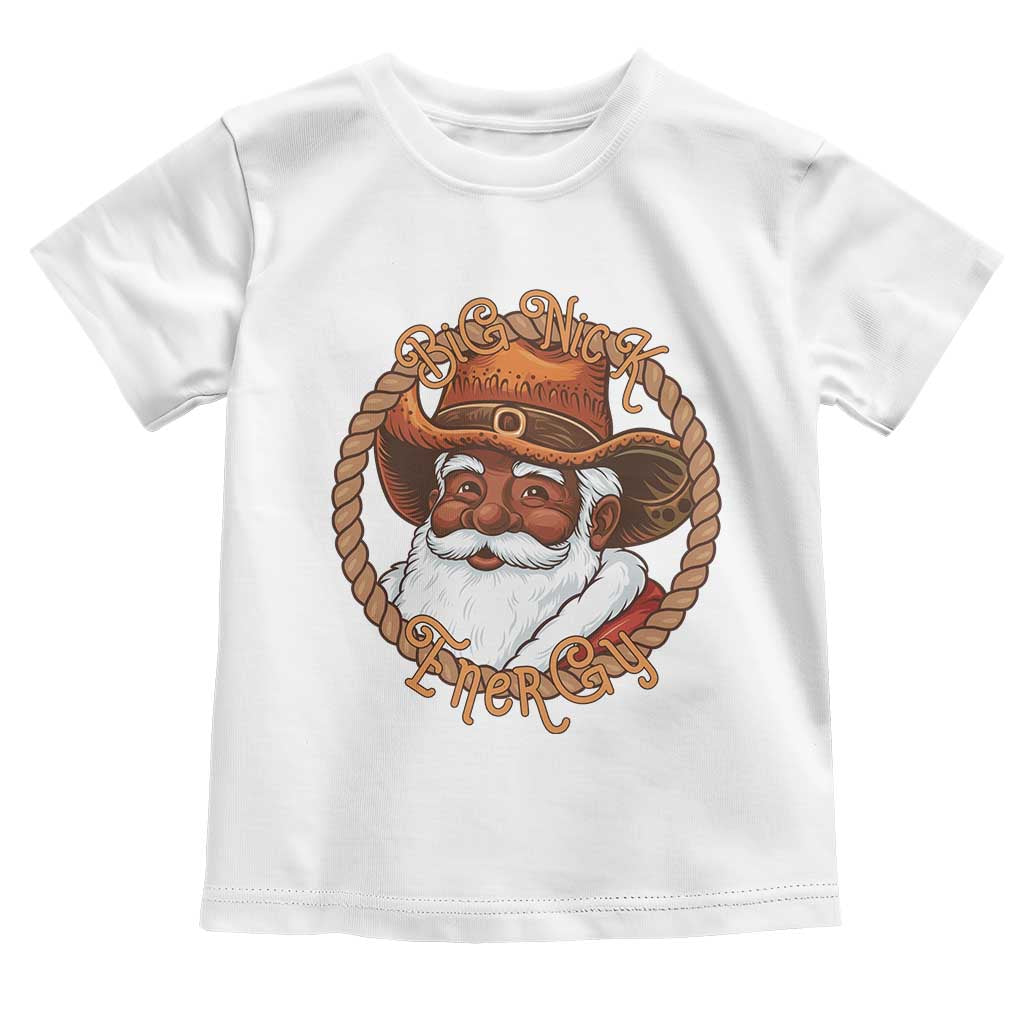Black Santa Christmas Toddler T Shirt Big Nick Energy TS14 White Print Your Wear