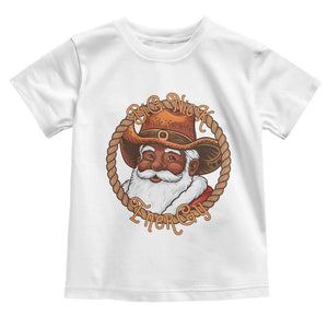 Black Santa Christmas Toddler T Shirt Big Nick Energy TS14 White Print Your Wear