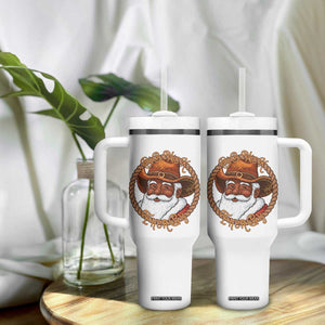Black Santa Christmas Tumbler With Handle Big Nick Energy TS14 Print Your Wear