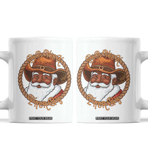 Black Santa Christmas Coffee Mug Big Nick Energy TS14 White Print Your Wear