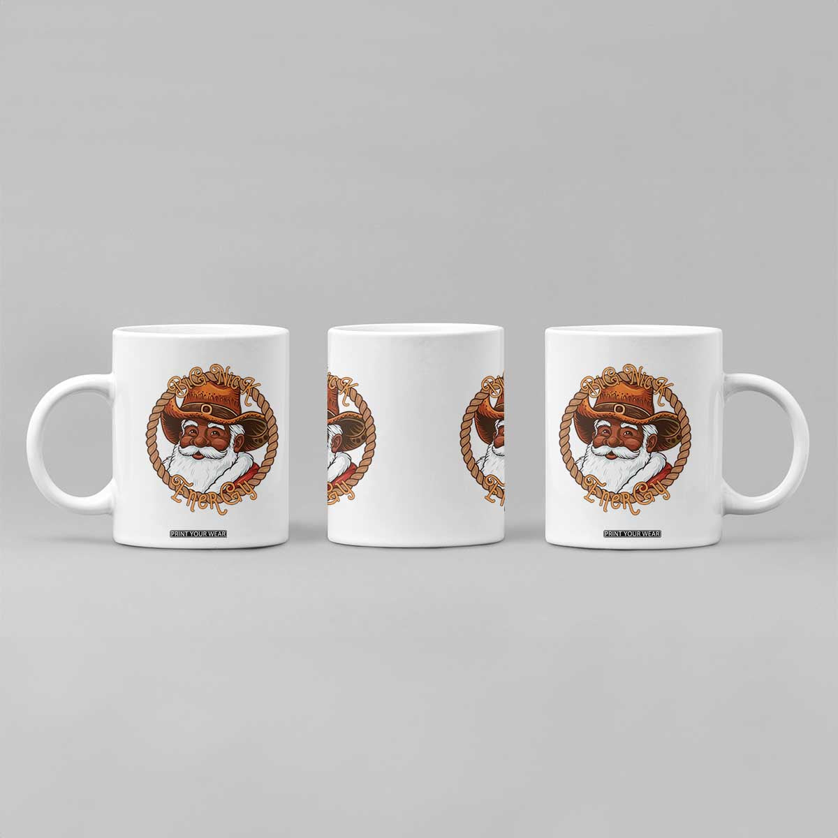 Black Santa Christmas Coffee Mug Big Nick Energy TS14 Print Your Wear