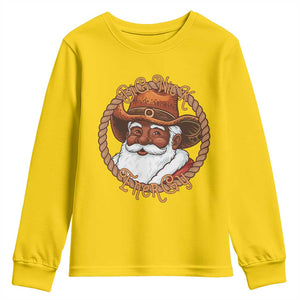 Black Santa Christmas Youth Sweatshirt Big Nick Energy TS14 Daisy Print Your Wear
