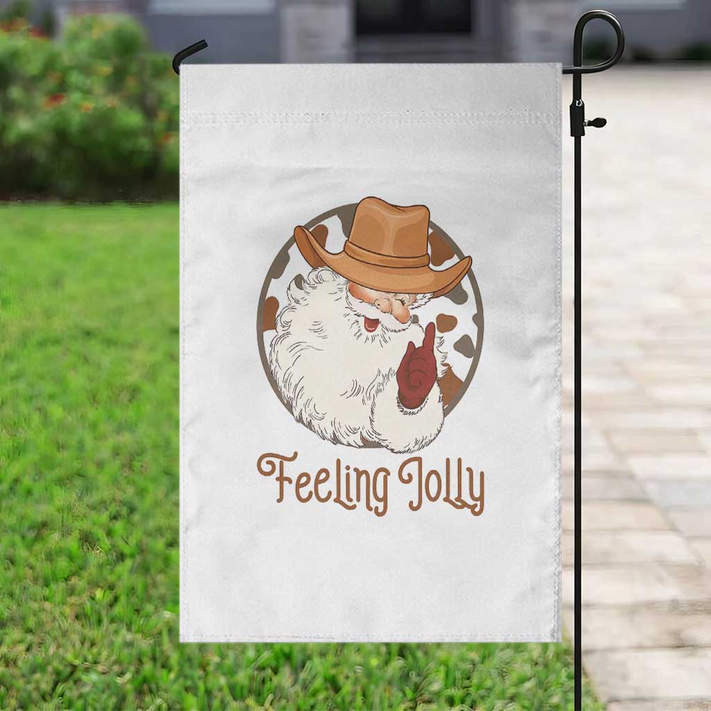 Black Cowboy Santa Christmas Garden Flag Feeling Jolly TS14 Print Your Wear