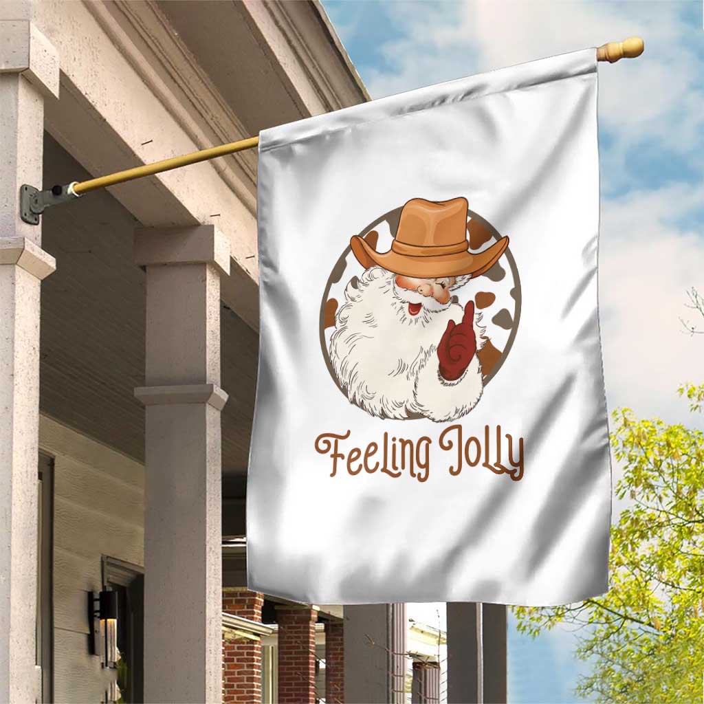 Black Cowboy Santa Christmas Garden Flag Feeling Jolly TS14 Print Your Wear