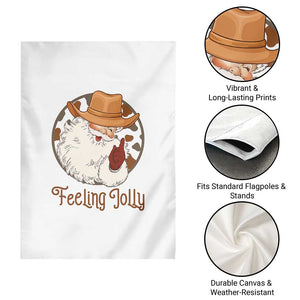 Black Cowboy Santa Christmas Garden Flag Feeling Jolly TS14 Print Your Wear