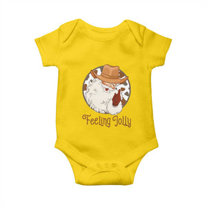 Black Cowboy Santa Christmas Baby Onesie Feeling Jolly TS14 Daisy Print Your Wear