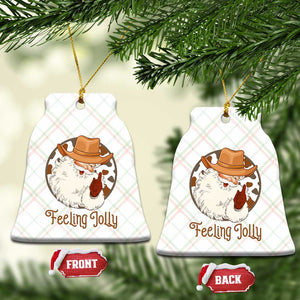 Black Cowboy Santa Christmas Ceramic Ornament Feeling Jolly TS14 Print Your Wear
