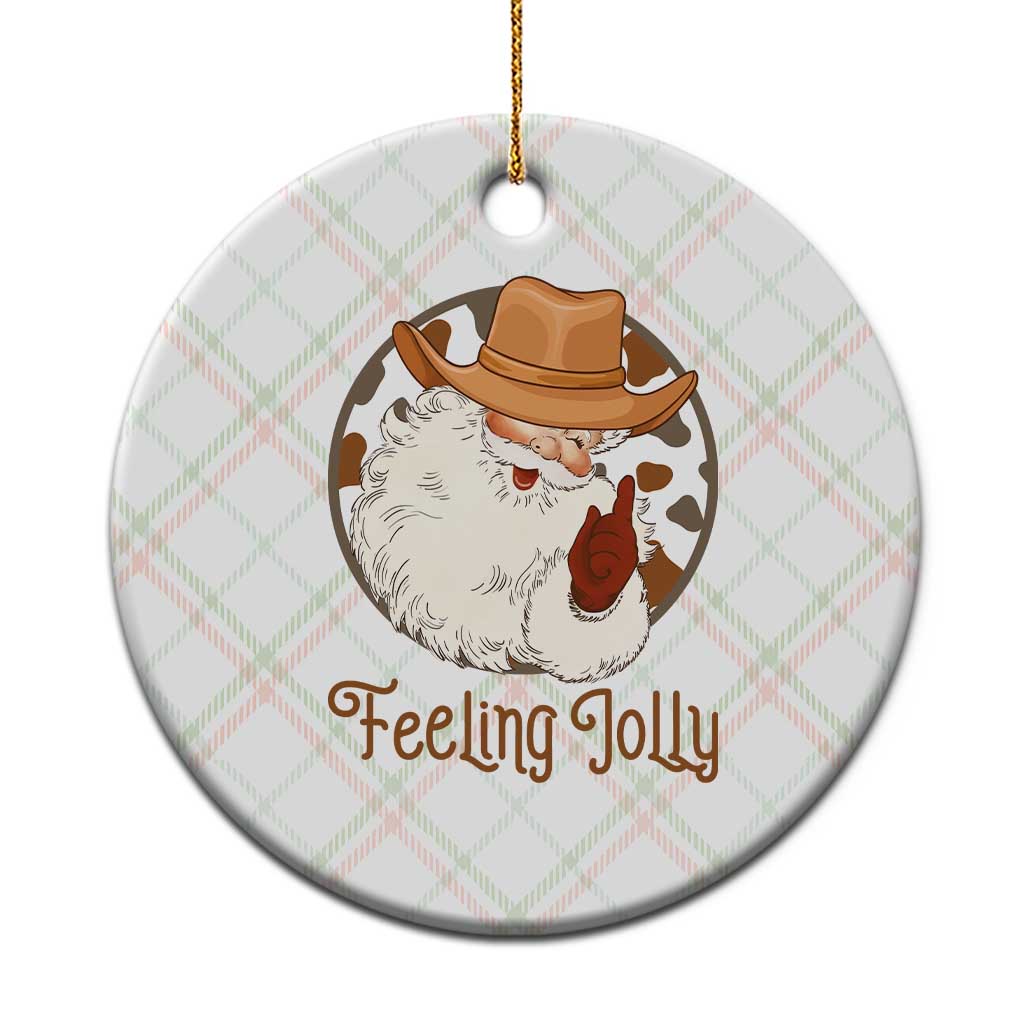 Black Cowboy Santa Christmas Ceramic Ornament Feeling Jolly TS14 1pc Christmas Plaid Print Your Wear