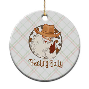 Black Cowboy Santa Christmas Ceramic Ornament Feeling Jolly TS14 1pc Christmas Plaid Print Your Wear