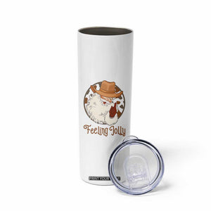 Black Cowboy Santa Christmas Skinny Tumbler Feeling Jolly TS14 Print Your Wear
