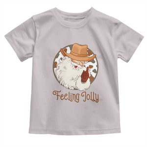 Black Cowboy Santa Christmas Toddler T Shirt Feeling Jolly TS14 Ice Gray Print Your Wear