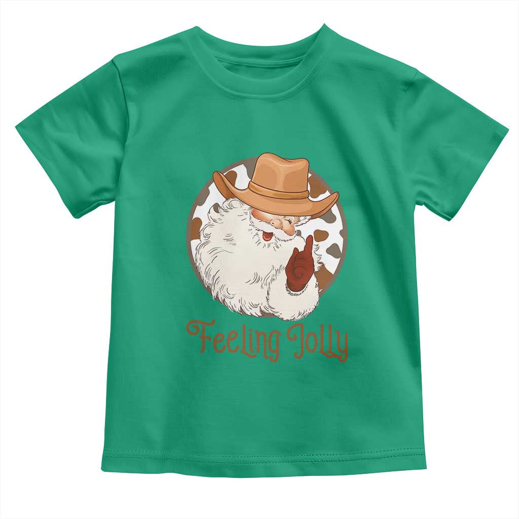 Black Cowboy Santa Christmas Toddler T Shirt Feeling Jolly TS14 Irish Green Print Your Wear