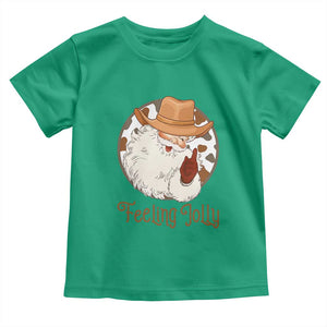 Black Cowboy Santa Christmas Toddler T Shirt Feeling Jolly TS14 Irish Green Print Your Wear