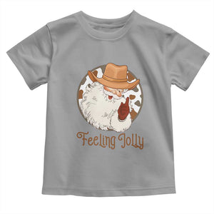 Black Cowboy Santa Christmas Toddler T Shirt Feeling Jolly TS14 Sport Gray Print Your Wear