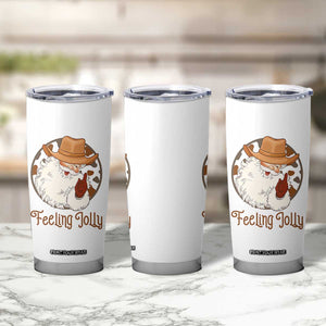 Black Cowboy Santa Christmas Tumbler Cup Feeling Jolly TS14 Print Your Wear