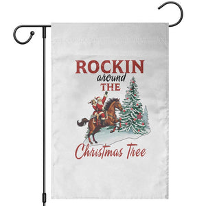 Cowboy Santa Western Christmas Garden Flag Rockin Around The Xmas Tree TS14 White Print Your Wear