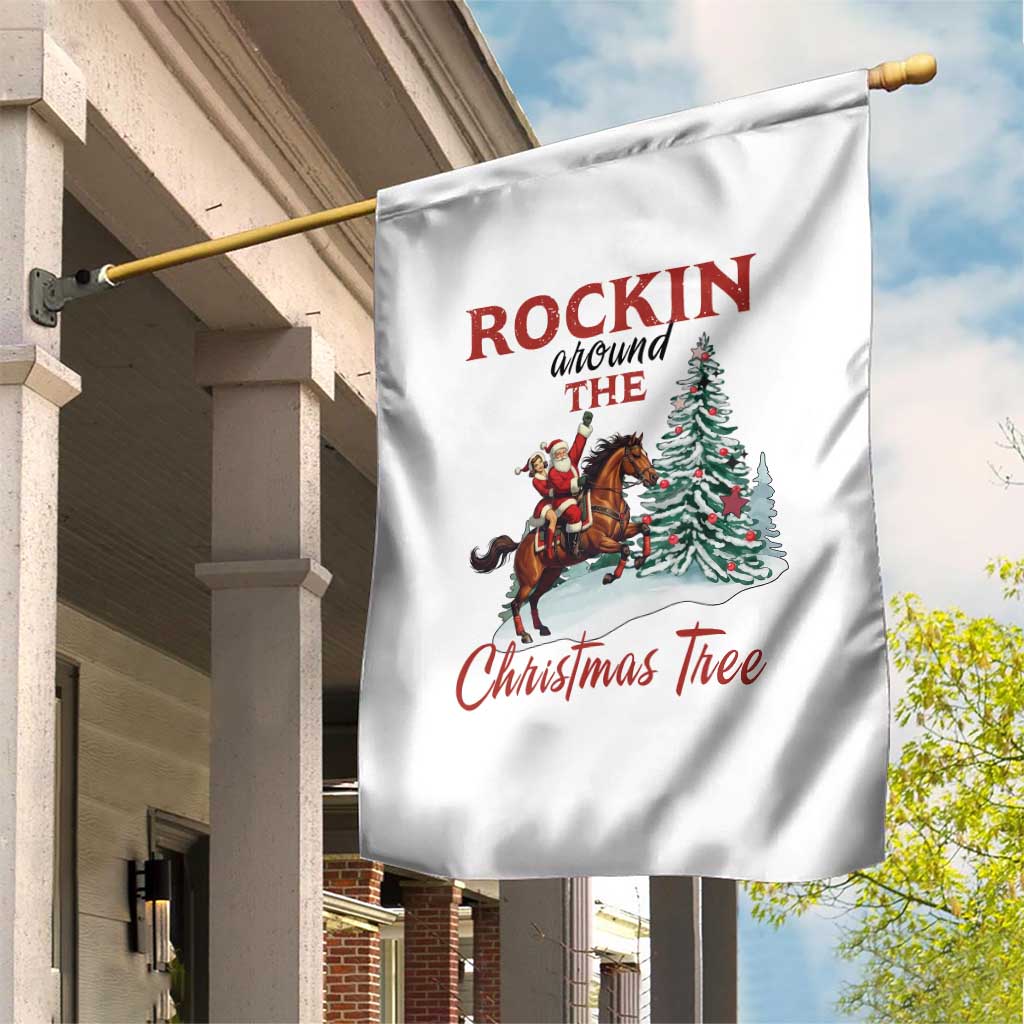Cowboy Santa Western Christmas Garden Flag Rockin Around The Xmas Tree TS14 Print Your Wear