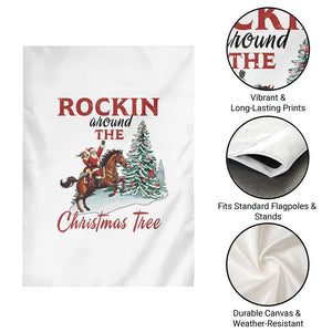 Cowboy Santa Western Christmas Garden Flag Rockin Around The Xmas Tree TS14 Print Your Wear