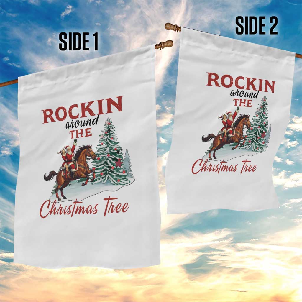 Cowboy Santa Western Christmas Garden Flag Rockin Around The Xmas Tree TS14 Print Your Wear