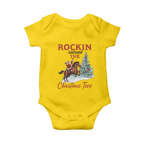 Cowboy Santa Western Christmas Baby Onesie Rockin Around The Xmas Tree TS14 Daisy Print Your Wear