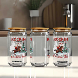 Cowboy Santa Western Christmas Glass Can Rockin Around The Xmas Tree TS14 Print Your Wear
