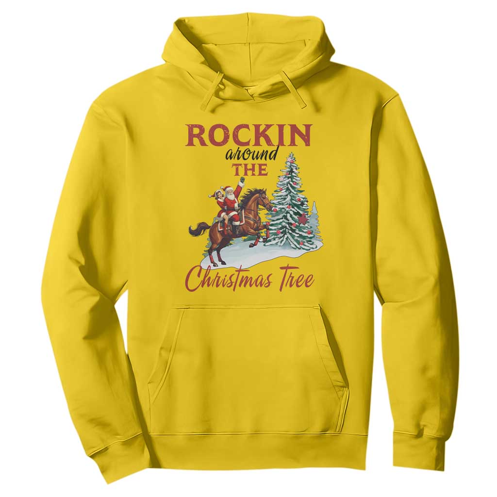 Cowboy Santa Western Christmas Hoodie Rockin Around The Xmas Tree TS14 Daisy Print Your Wear