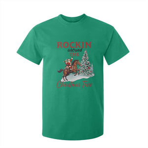 Cowboy Santa Western Christmas T Shirt For Kid Rockin Around The Xmas Tree TS14 Irish Green Print Your Wear