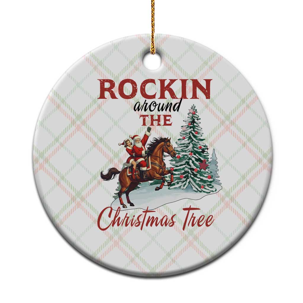 Cowboy Santa Western Christmas Ceramic Ornament Rockin Around The Xmas Tree TS14 1pc Christmas Plaid Print Your Wear