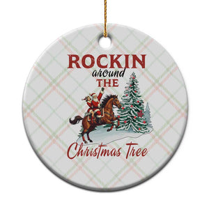 Cowboy Santa Western Christmas Ceramic Ornament Rockin Around The Xmas Tree TS14 1pc Christmas Plaid Print Your Wear