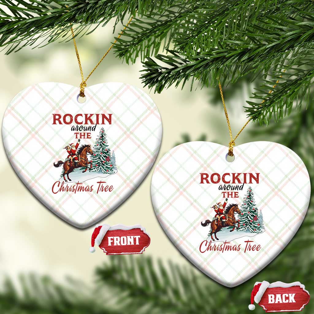 Cowboy Santa Western Christmas Ceramic Ornament Rockin Around The Xmas Tree TS14 Print Your Wear