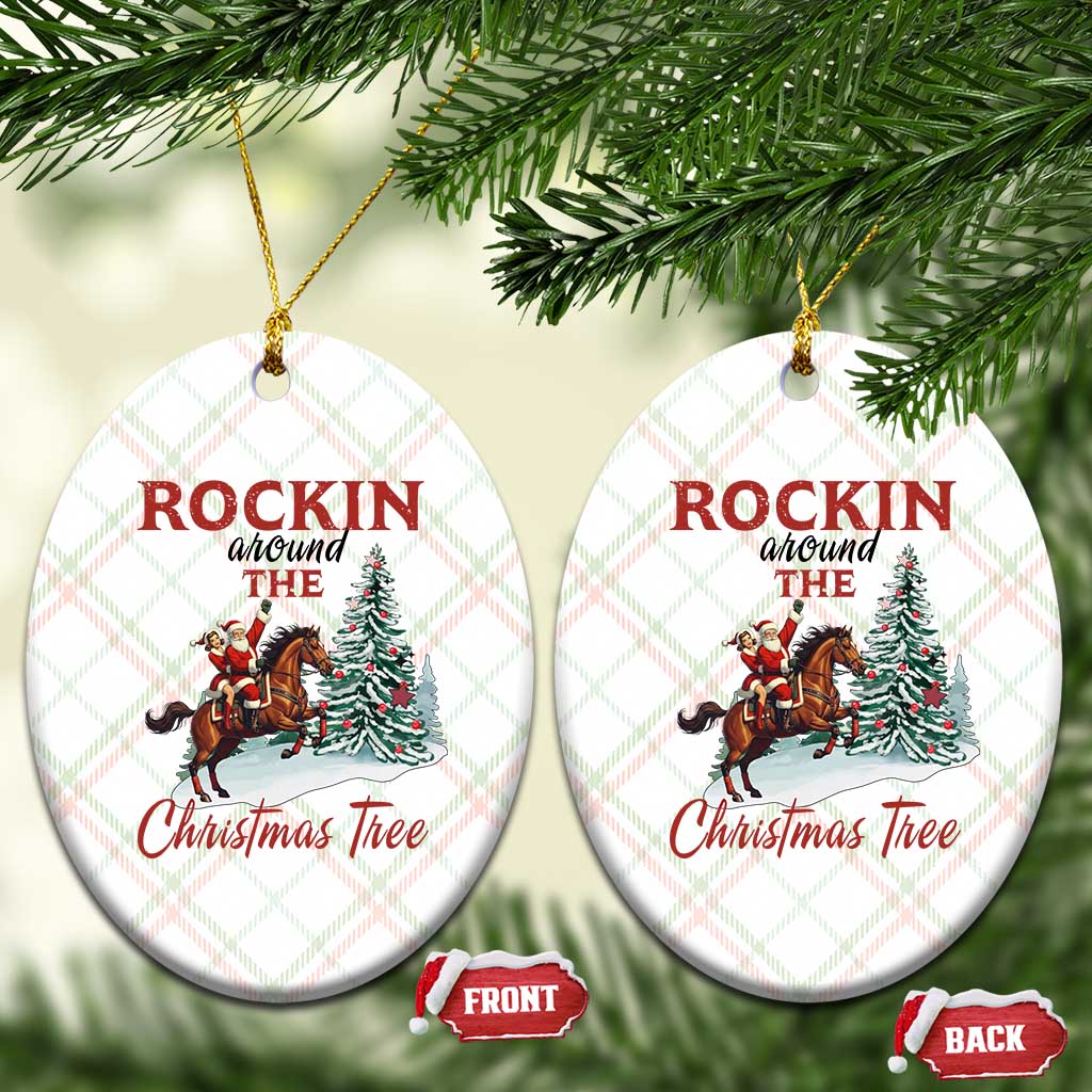 Cowboy Santa Western Christmas Ceramic Ornament Rockin Around The Xmas Tree TS14 Print Your Wear