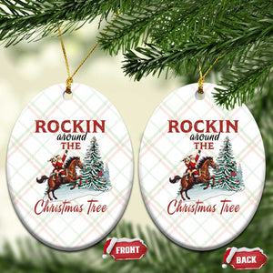 Cowboy Santa Western Christmas Ceramic Ornament Rockin Around The Xmas Tree TS14 Print Your Wear