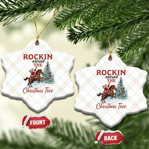 Cowboy Santa Western Christmas Ceramic Ornament Rockin Around The Xmas Tree TS14 Print Your Wear