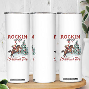 Cowboy Santa Western Christmas Skinny Tumbler Rockin Around The Xmas Tree TS14 Print Your Wear