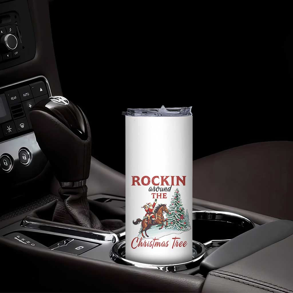 Cowboy Santa Western Christmas Skinny Tumbler Rockin Around The Xmas Tree TS14 Print Your Wear