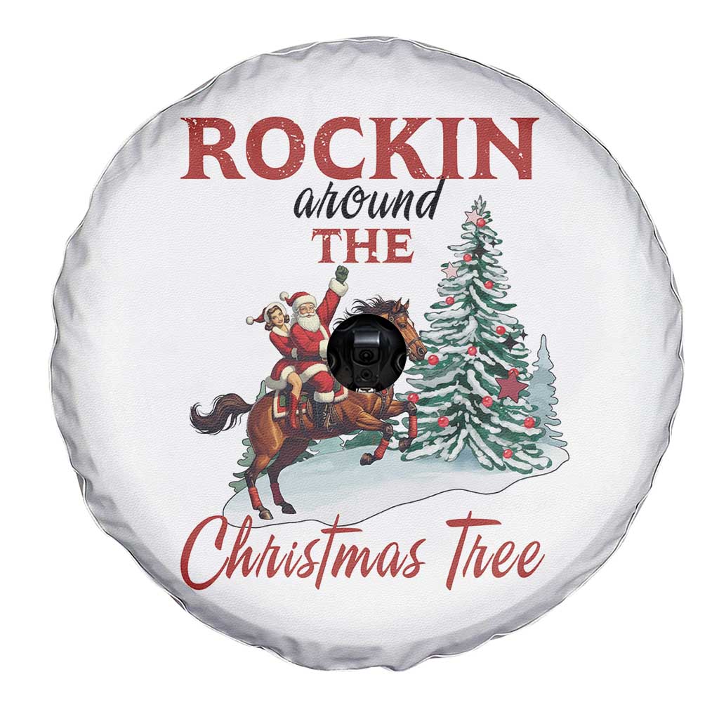 Cowboy Santa Western Christmas Spare Tire Cover Rockin Around The Xmas Tree TS14 Print Your Wear