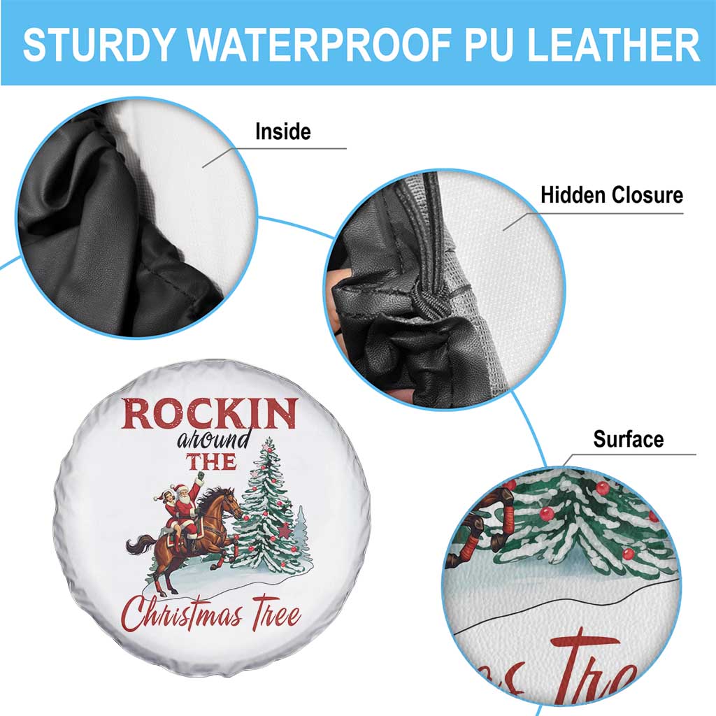 Cowboy Santa Western Christmas Spare Tire Cover Rockin Around The Xmas Tree TS14 Print Your Wear