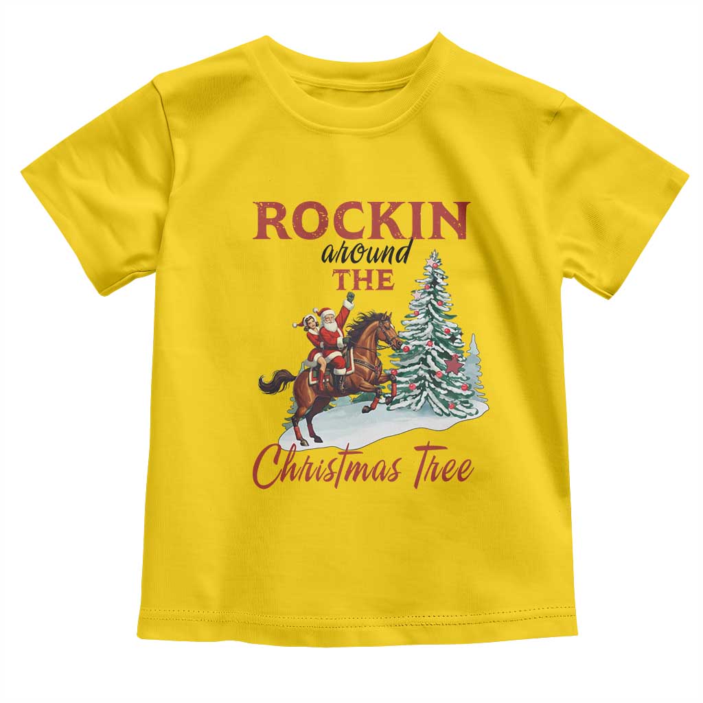 Cowboy Santa Western Christmas Toddler T Shirt Rockin Around The Xmas Tree TS14 Daisy Print Your Wear