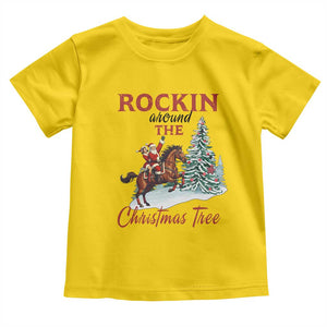 Cowboy Santa Western Christmas Toddler T Shirt Rockin Around The Xmas Tree TS14 Daisy Print Your Wear