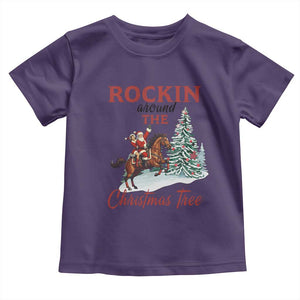 Cowboy Santa Western Christmas Toddler T Shirt Rockin Around The Xmas Tree TS14 Purple Print Your Wear