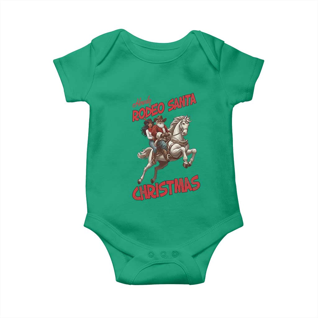 Black Cowboy Santa Christmas Baby Onesie African American Western - Print Your Wear
