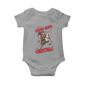 Black Cowboy Santa Christmas Baby Onesie African American Western TS14 Sport Gray Print Your Wear