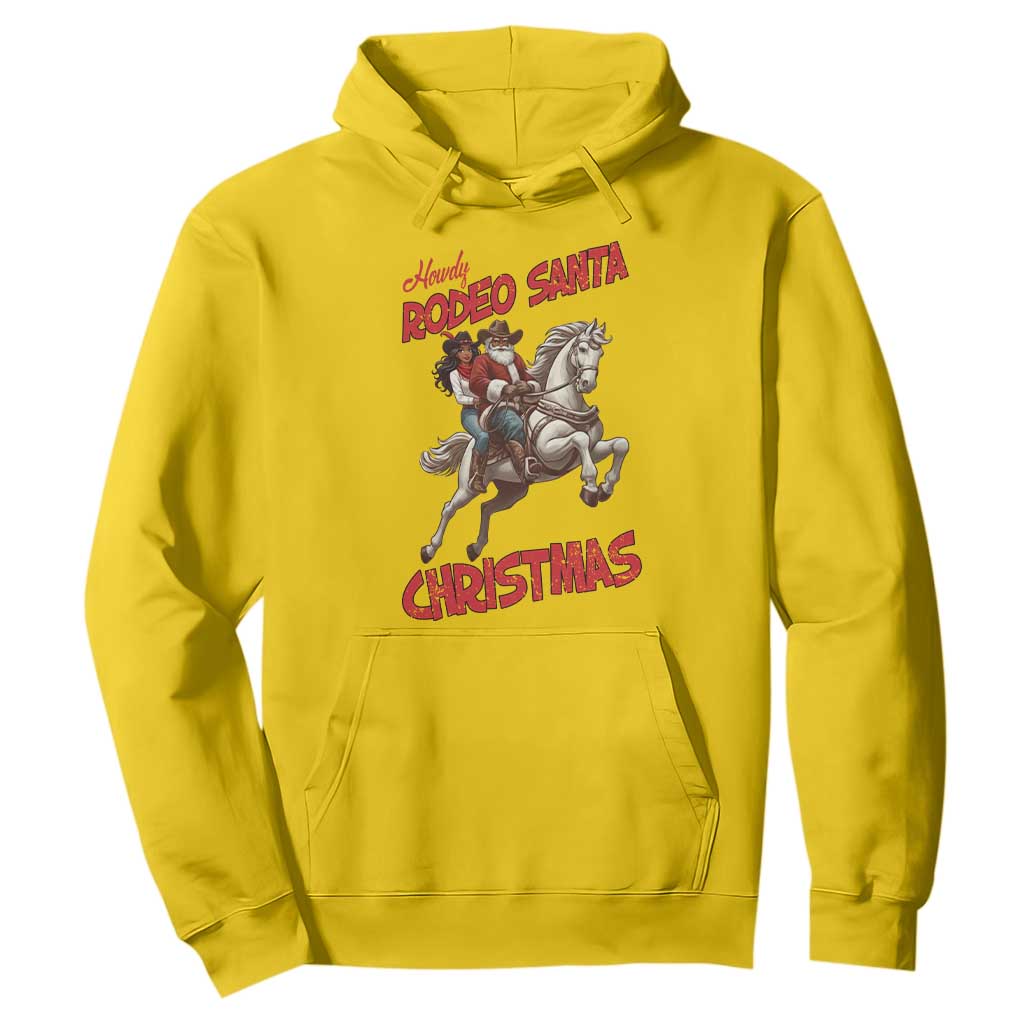 Black Cowboy Santa Christmas Hoodie African American Western - Print Your Wear