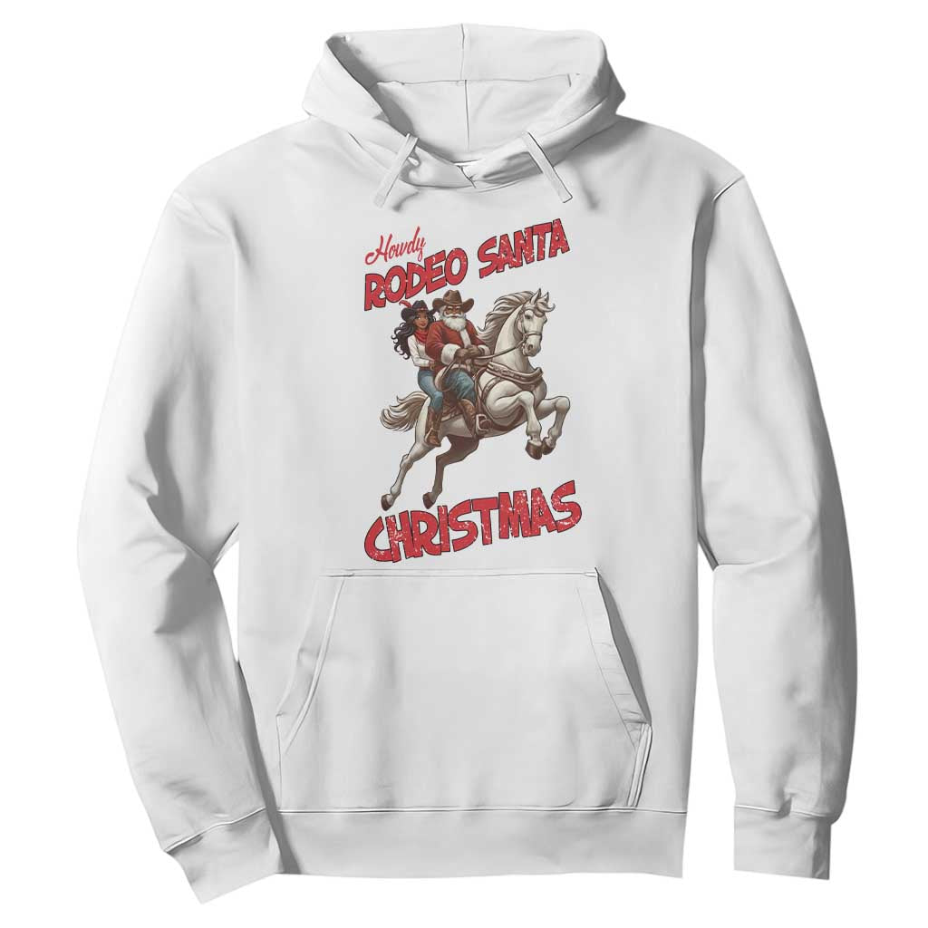 Black Cowboy Santa Christmas Hoodie African American Western TS14 White Print Your Wear